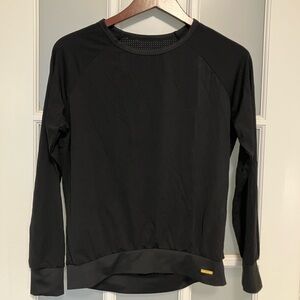 Cleo Harper Black Mesh Long Sleeve Top